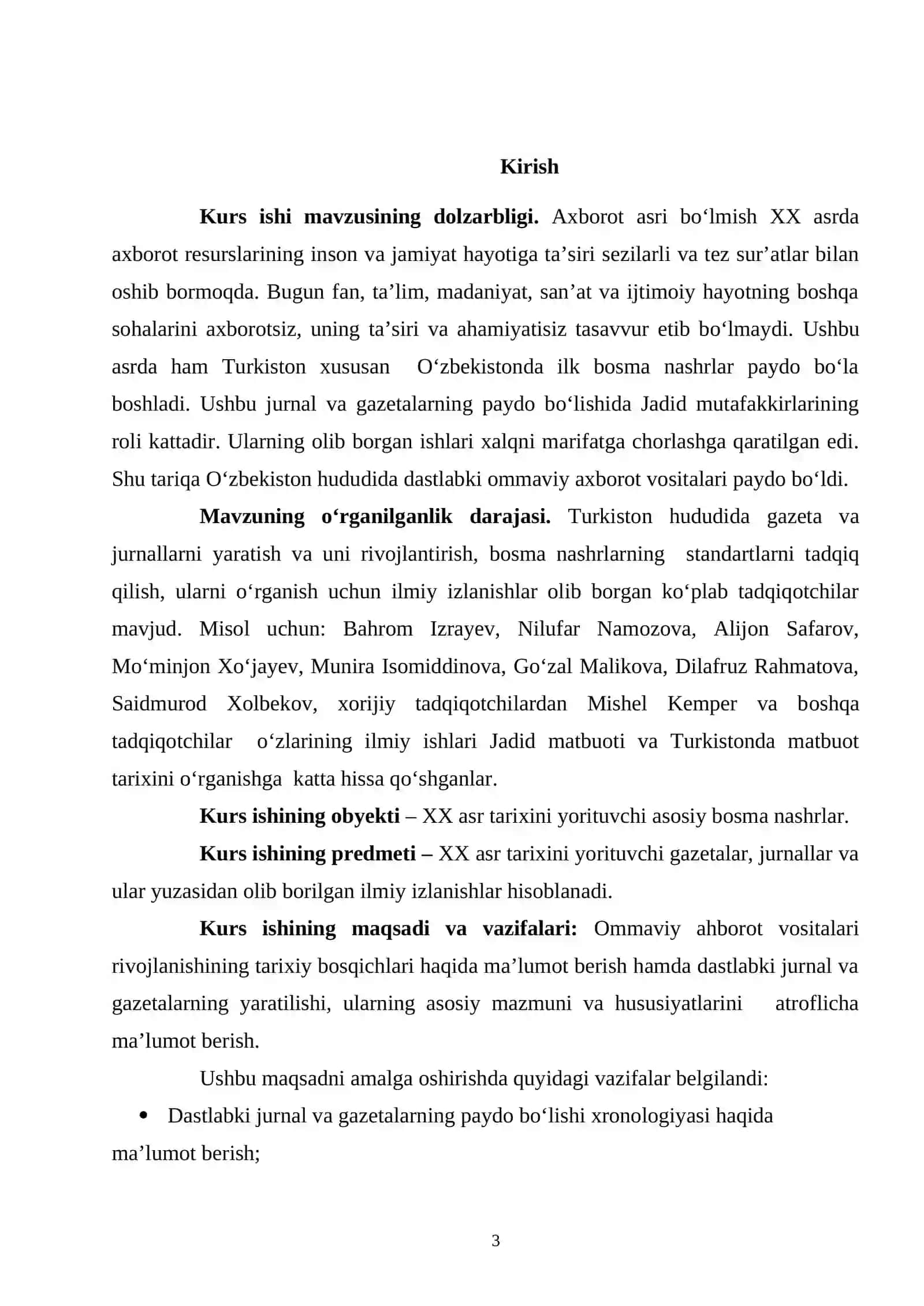 XX ASR TARIXINI YORITUVCHI MANBALAR TAVSIFI ( GAZETA VA JURNALLAR MISOLIDA) 3