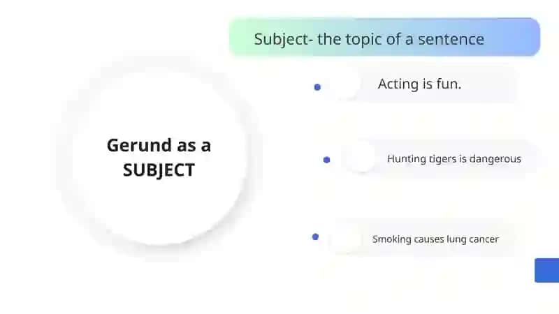 Uses of gerund 3