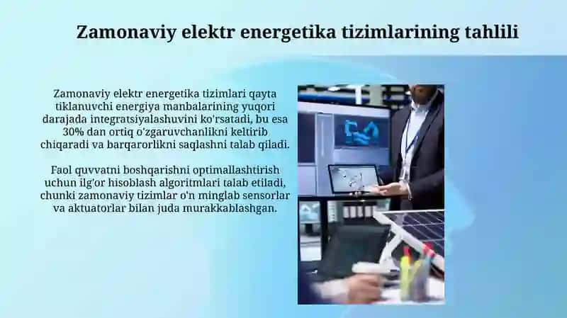 Zamonaviy energetika tizimining tahlili va EHMning roli 3