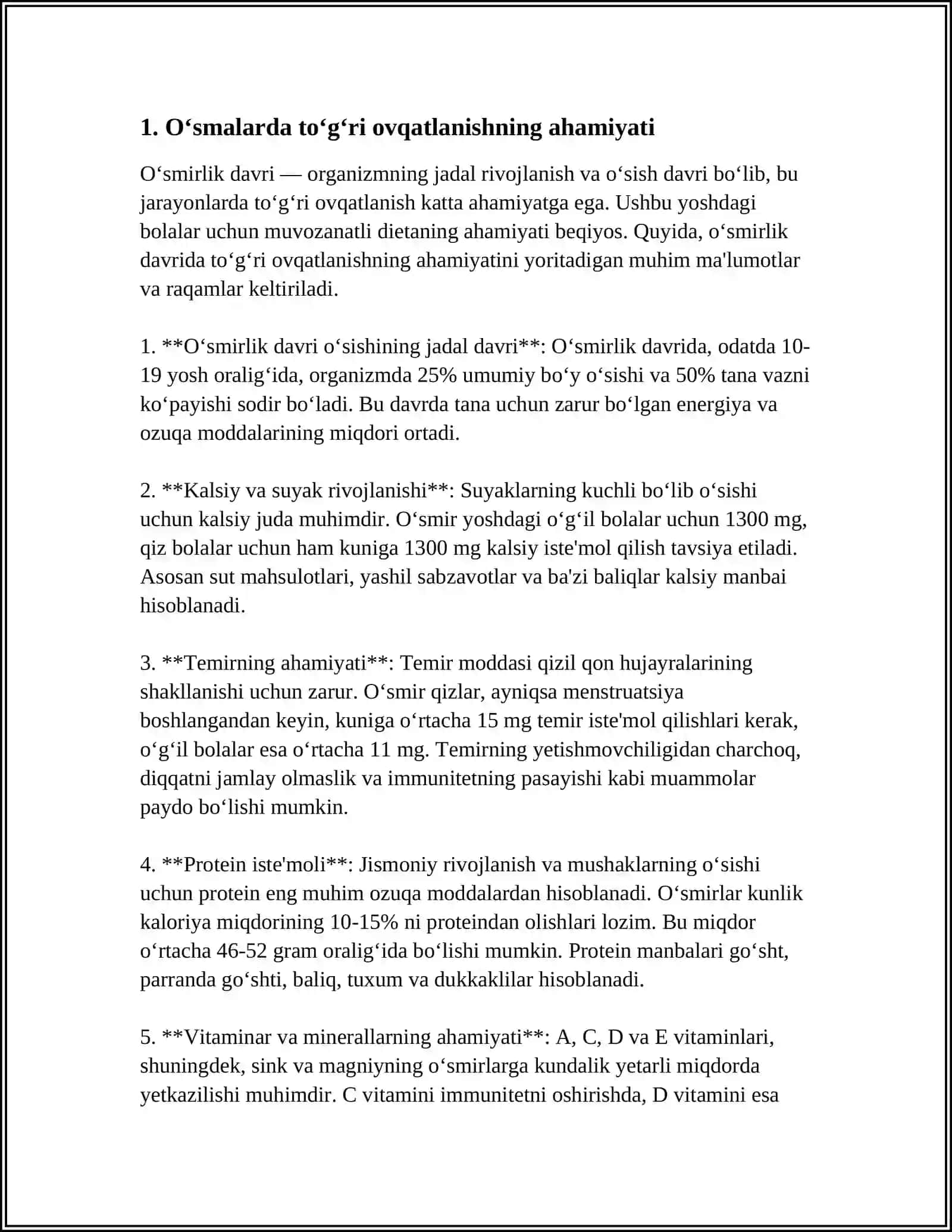 KEKSALARNI OVQATLANISHI O‘SMA KASALIKLARIDA OVQATLANTIRISH 3