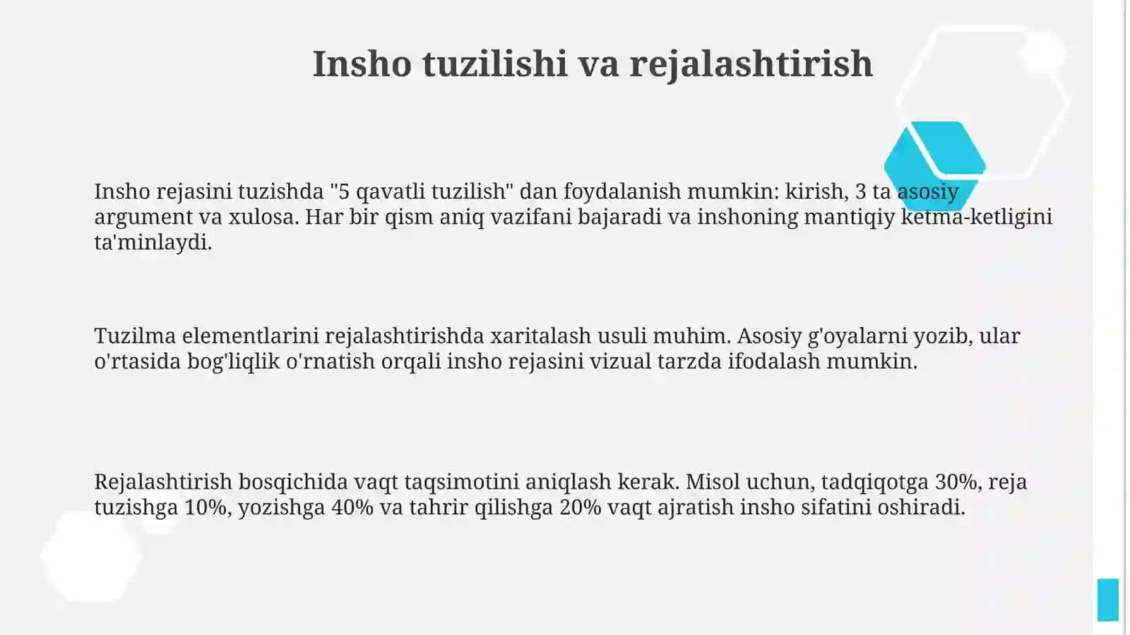 Esse yozish 3