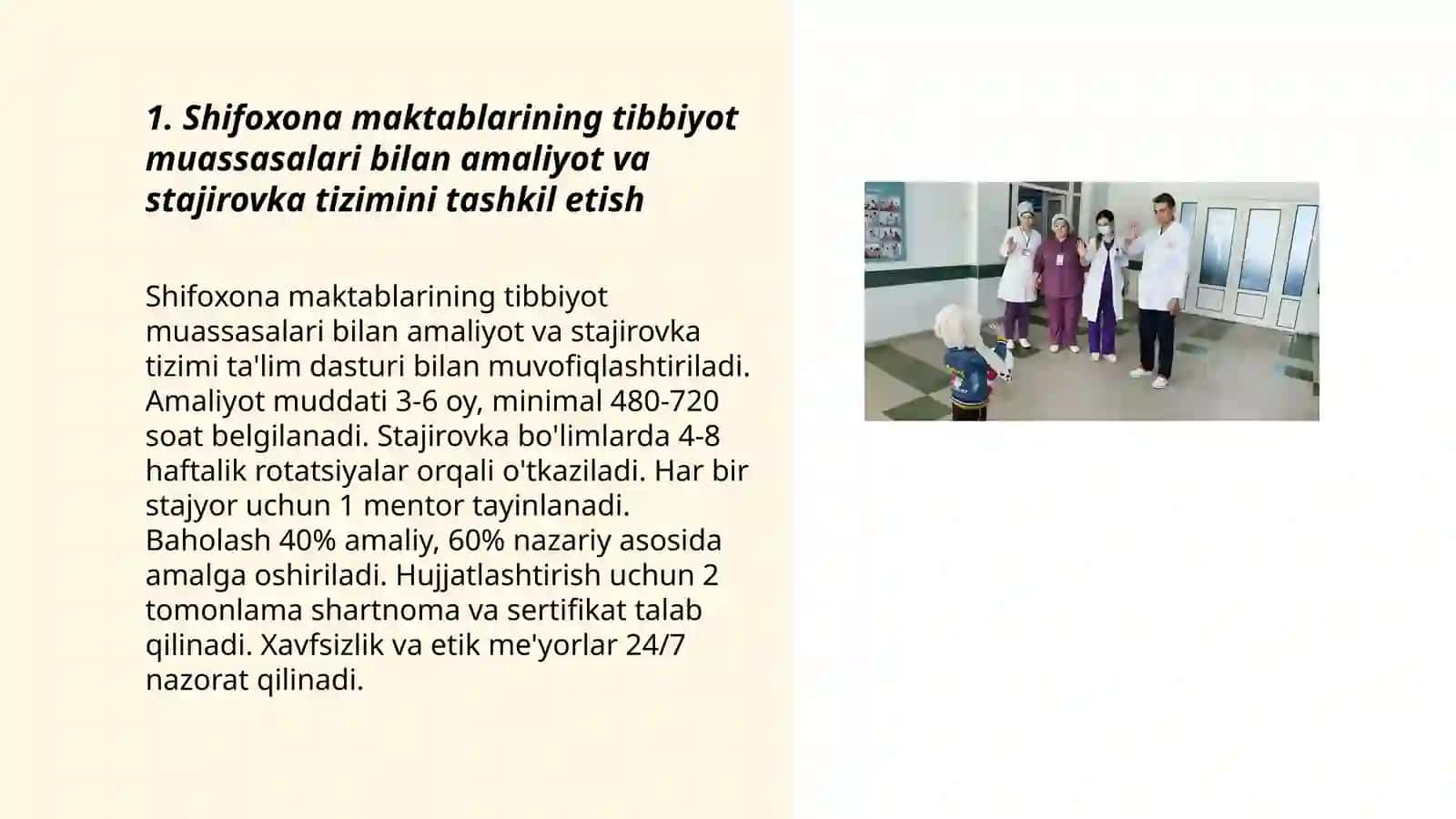Shifoxona maktablari tibbiyot muassasi va ta'lim maktablari o'rtasidagi ko'prik sifatida 3