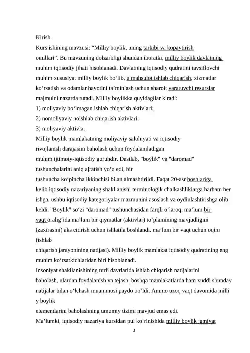 Milliy boylik, uning tarkibi va kopaytirish omillari 3