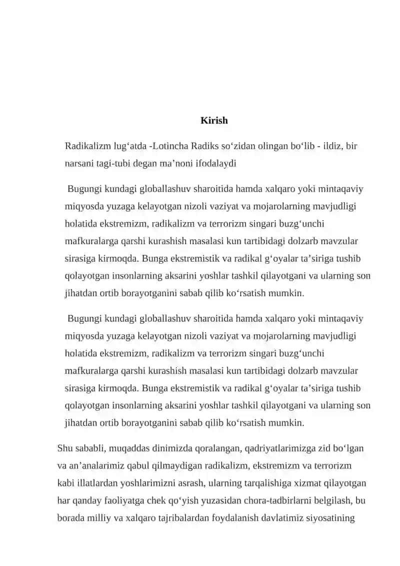 O’zbekiston davlat siyosatida radikal oqimlargga qarshi kurashishning yo’nalishlari 3