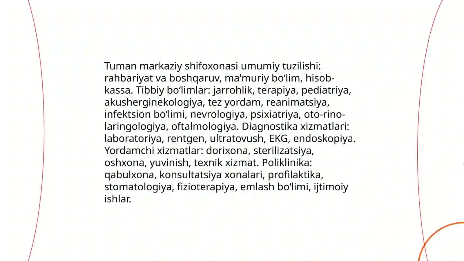 Tuman markaziy shifoxonasi tuzilmasi 3