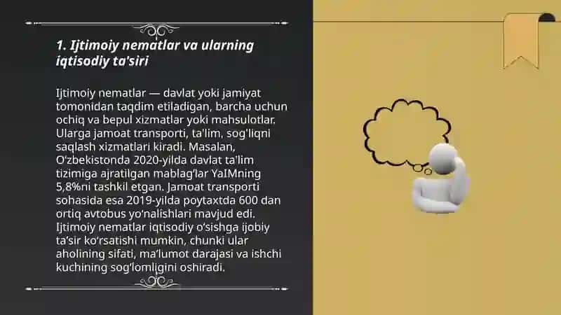 Ijtimoiy nematlar samarali va raqobatli taminot mikro iqtisod prz 3