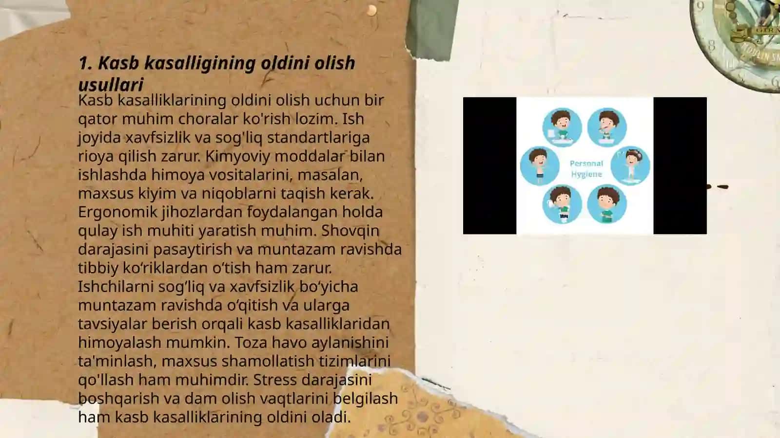 Kasb kasalligining oldini olish va shaxsiy gigiyena 3