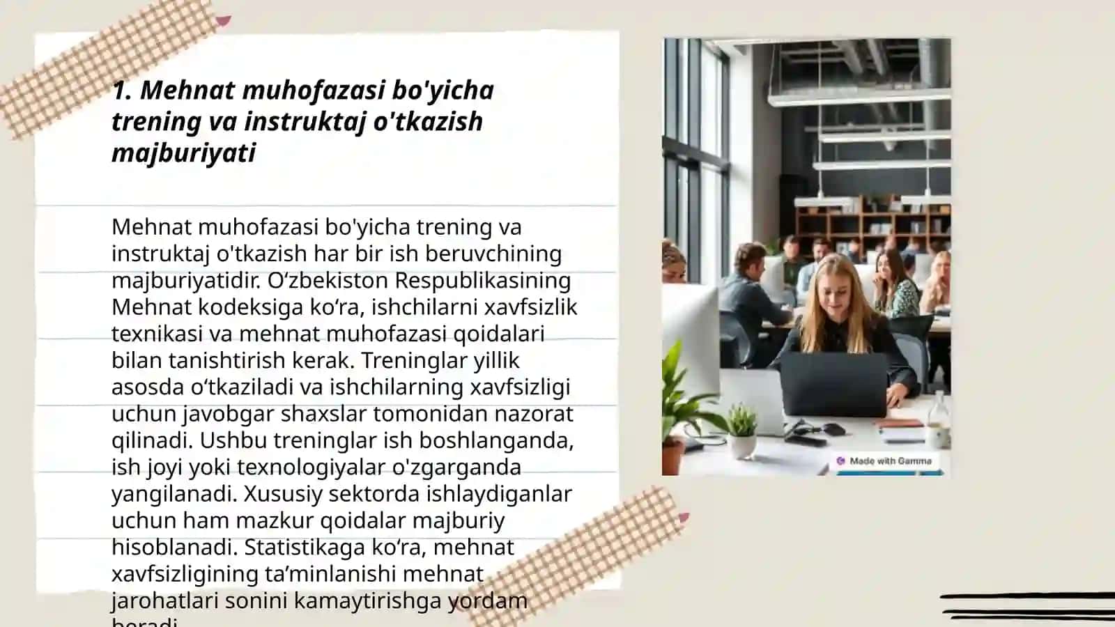 Xodim va ish beruvchining mehnat muhofazasiga oid majburiyati 3