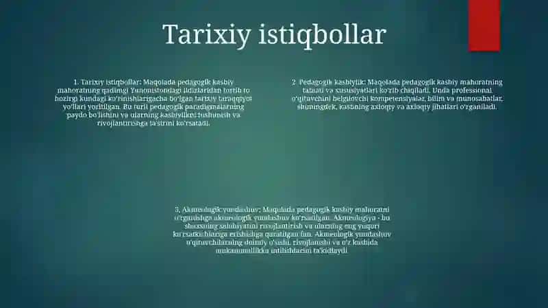 Pedagogik Professionalizmni OʻRganishga Akmeologik Yondashuv 3