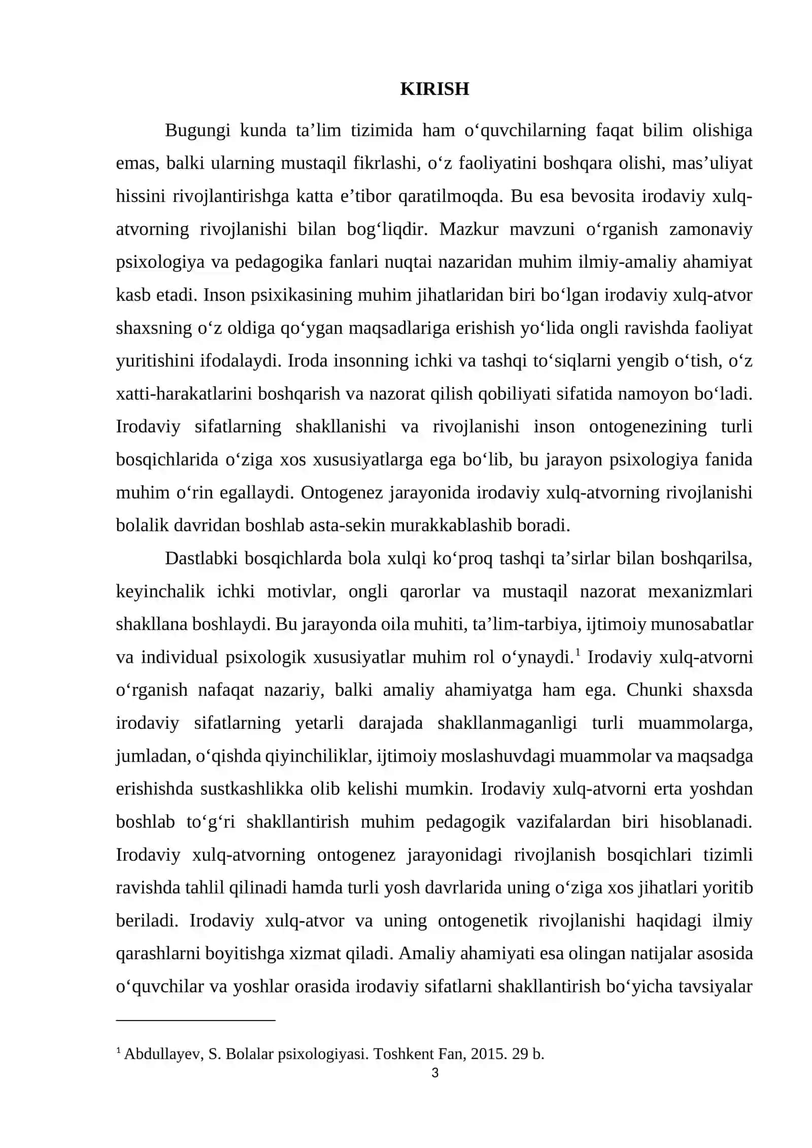 Irodaviy xulq-atvorning ontogenetik xususiyatlari 3