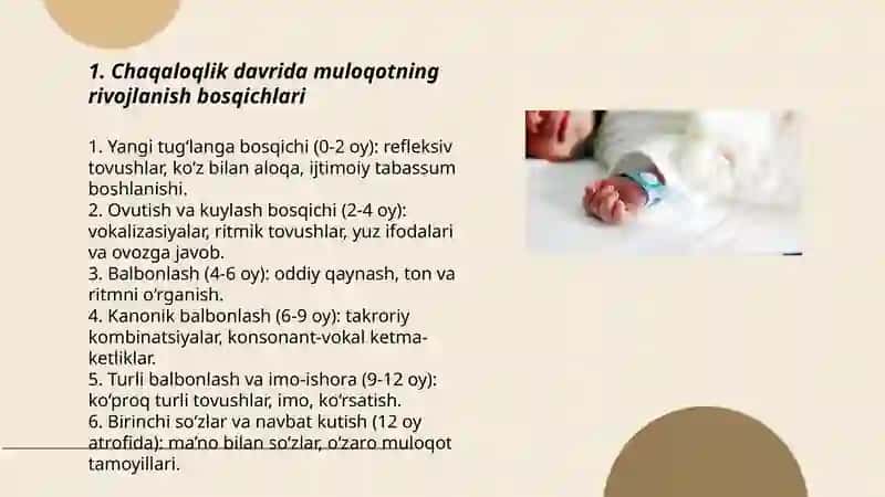 Chaqaloqlik davridagi muloqot 3