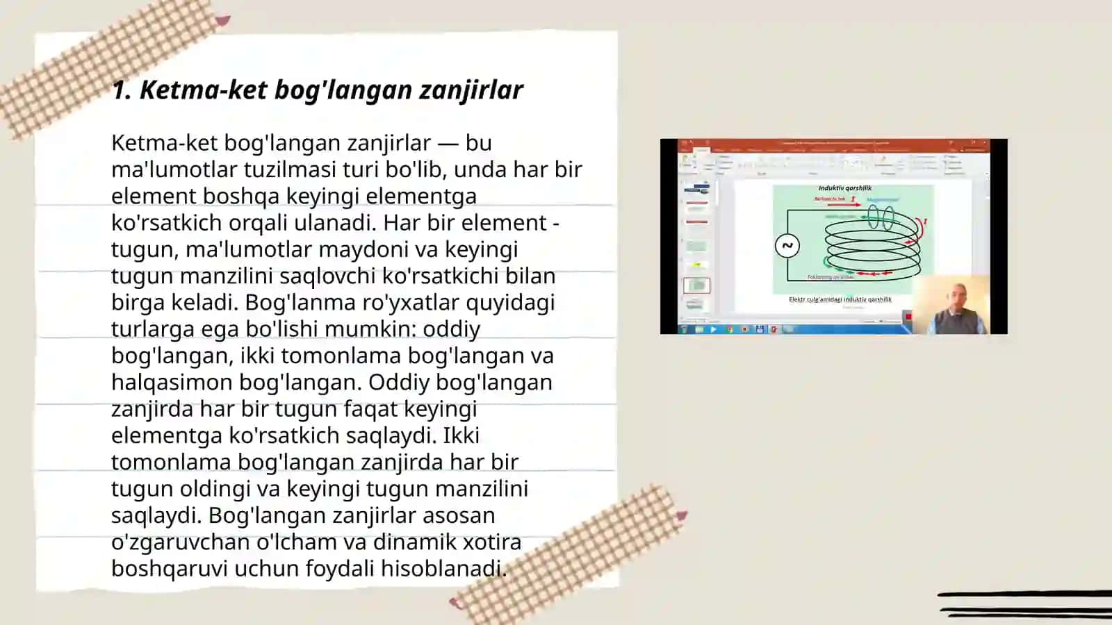 Ketma - ket va parallel ulangan oʻzaro induktiv bogʻlangan zanjirlar va oʻzaro induktiv bogʻlangan zanjirlarni hisoblash 3