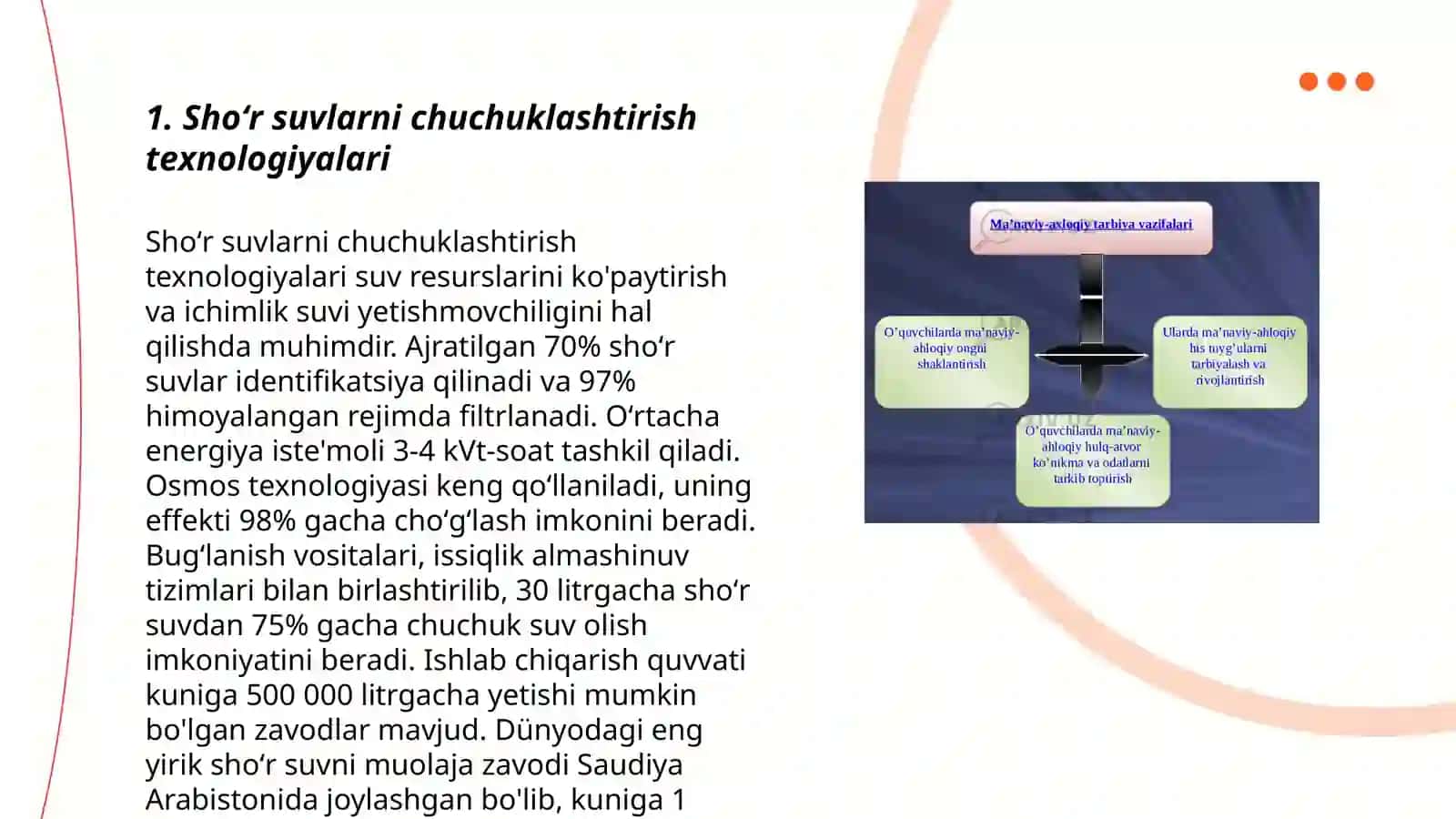 O‘zbekiston sharoitida sho‘r suvlarni chuchuklashtirish g‘oyasini yaratish 3