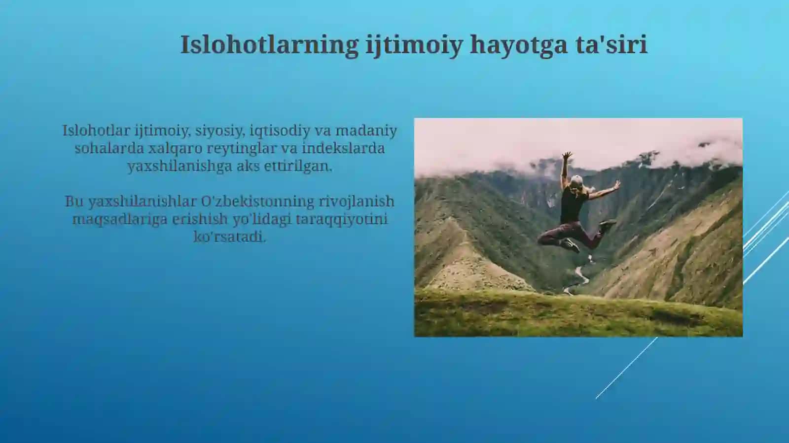 Isloh Yoʻli: Xalqaro Koʻrsatkichlar Orqali Nigohlar 3
