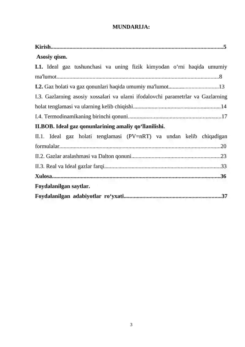 IDEAL GAZ QONUNLAR 3