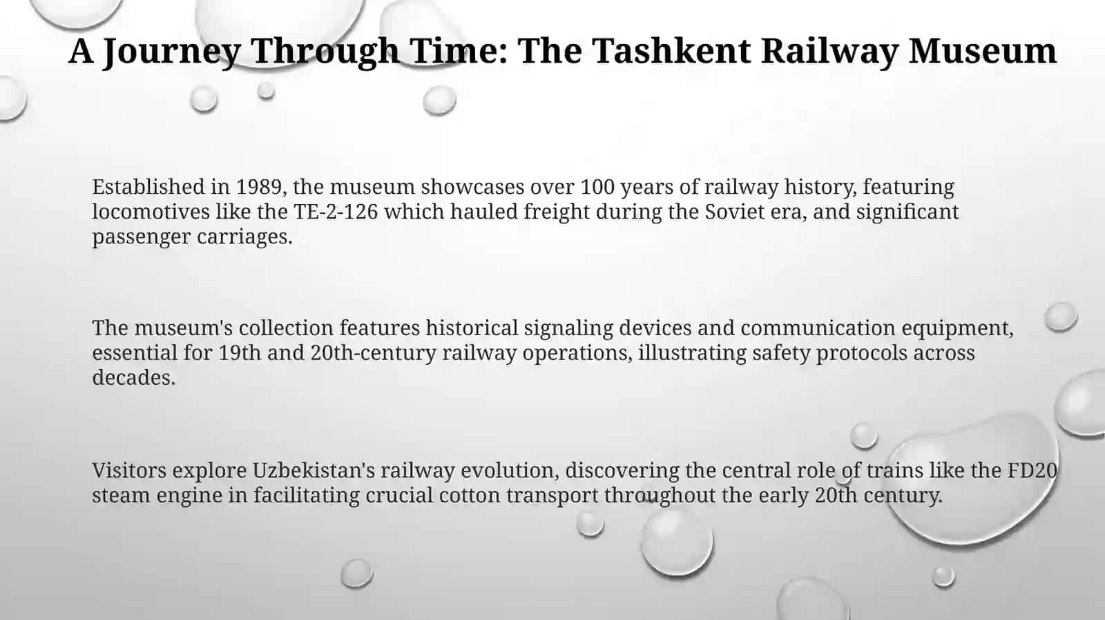 Tashkent State Railway Museum 3