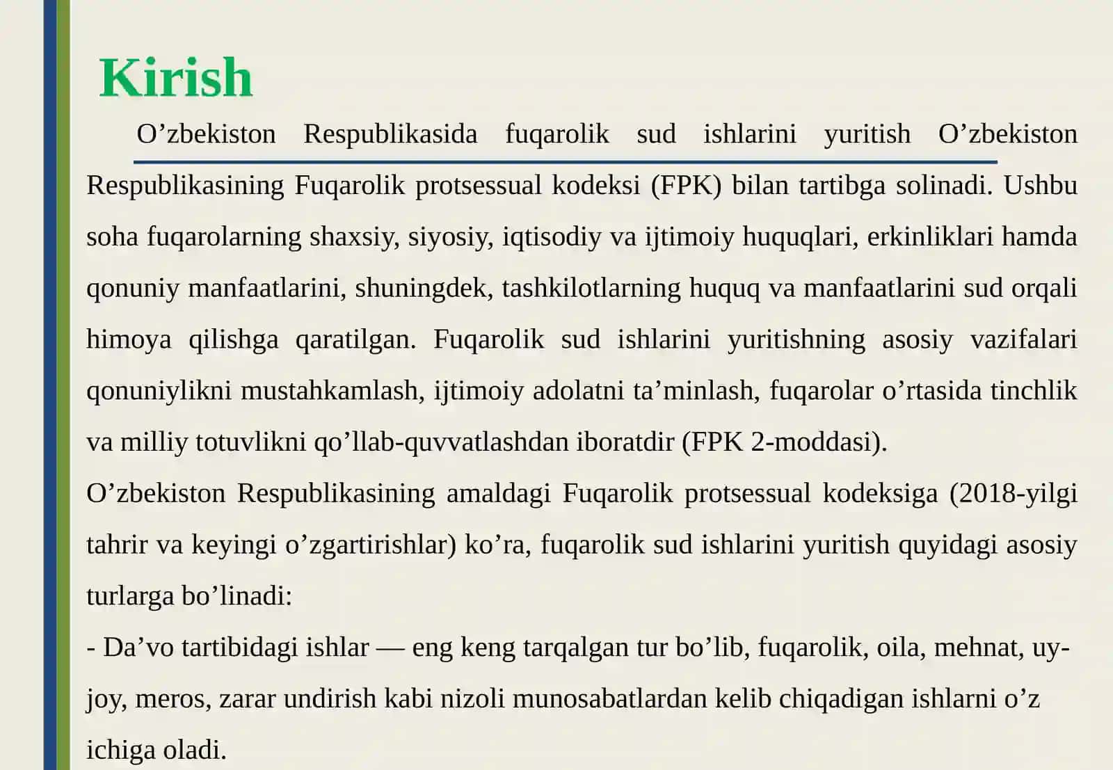 Fuqarolik sud ishlarini yuritish turlari 3