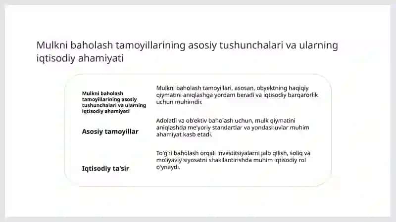 Mulkni baholash tamoyillari 3