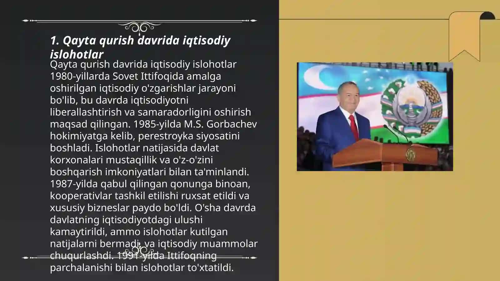 Qayta qurish davrida iqtisodiy islohotlar 3