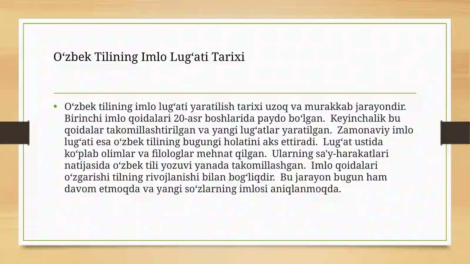 Oʻzbek tilining imlo lugʻati ustida ishlash 3