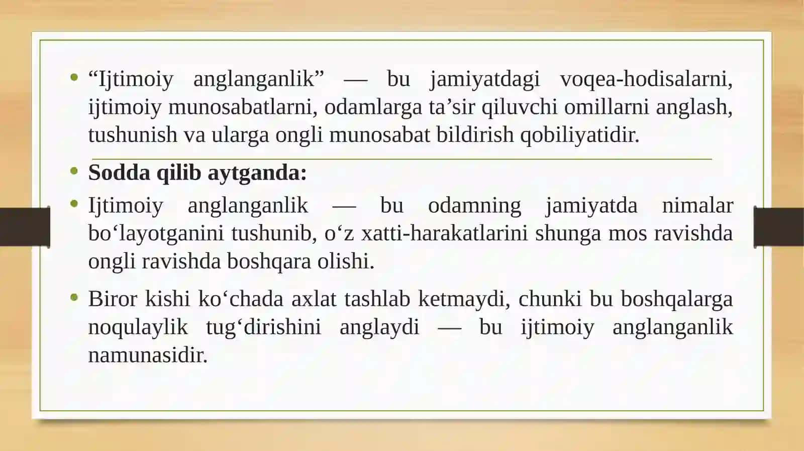 Ijtimoiy anglanganlik va ijtimoiy hulq atvor 3