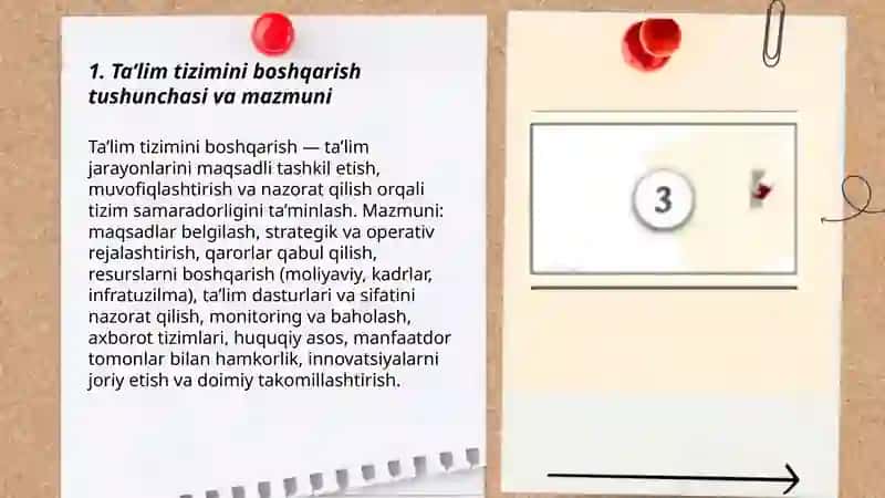 Ta’lim tizimini boshqarish qonuniyatlari va tamoyillari mazmuni 3