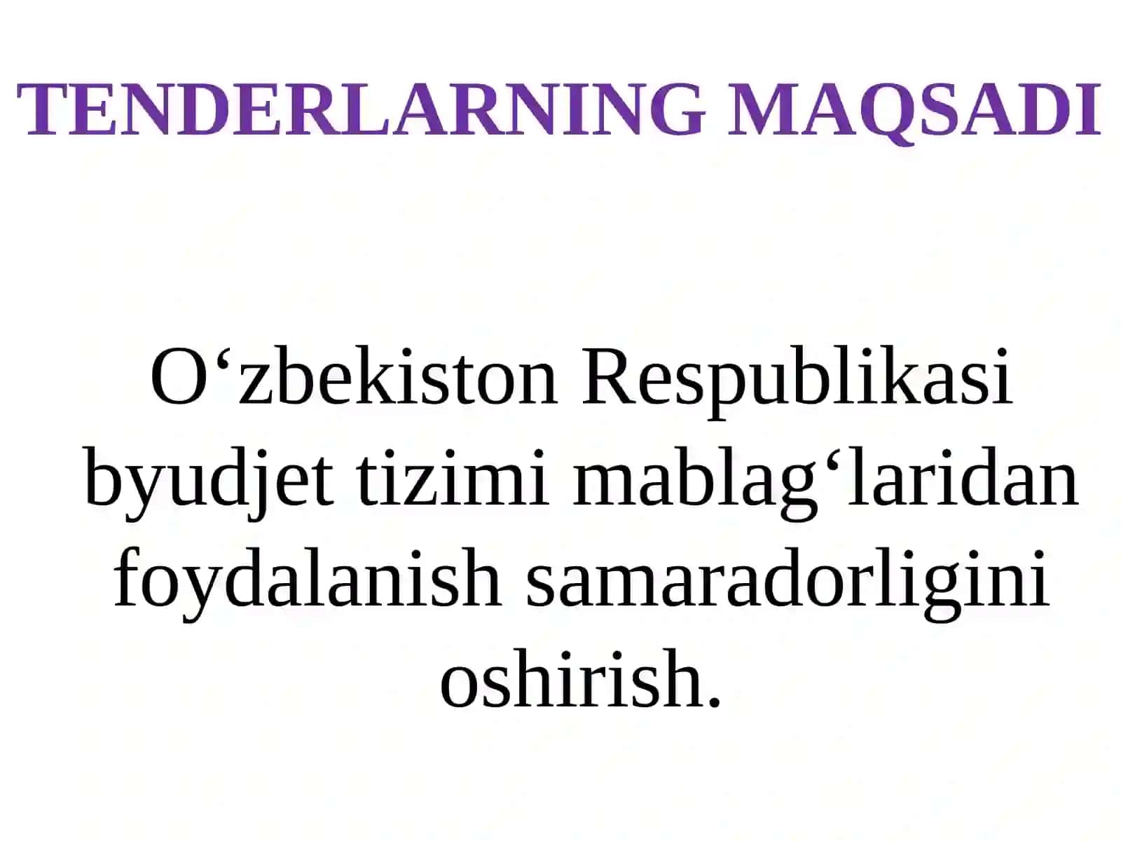 YO'LLARINI QURILISH,REKONSTRUKSIYA QILISH VA KAPITAL TA'MIRLASH BO'YICHA TENDERSAVDOLARIDA ISHTIROK ETISh UCHUN HUJJATLARTARKIBIVA ULARNI TAYYORLASH 3