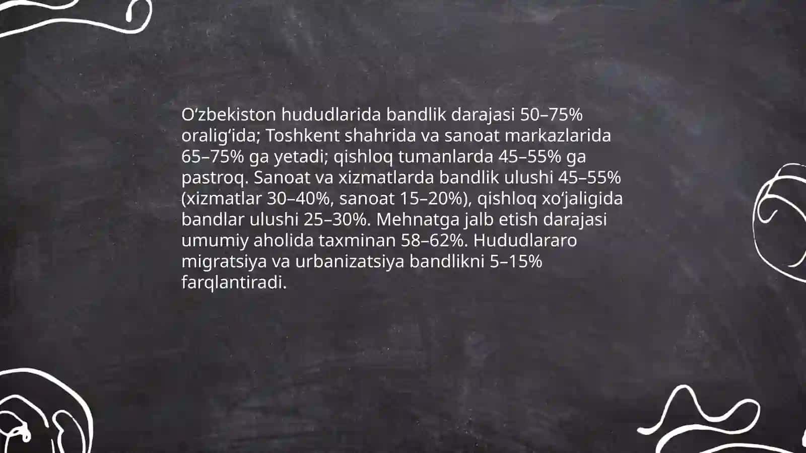 Oʻzbekiston aholisi va mehnat resurslari mehnat bozoriga geografik baho berish 3