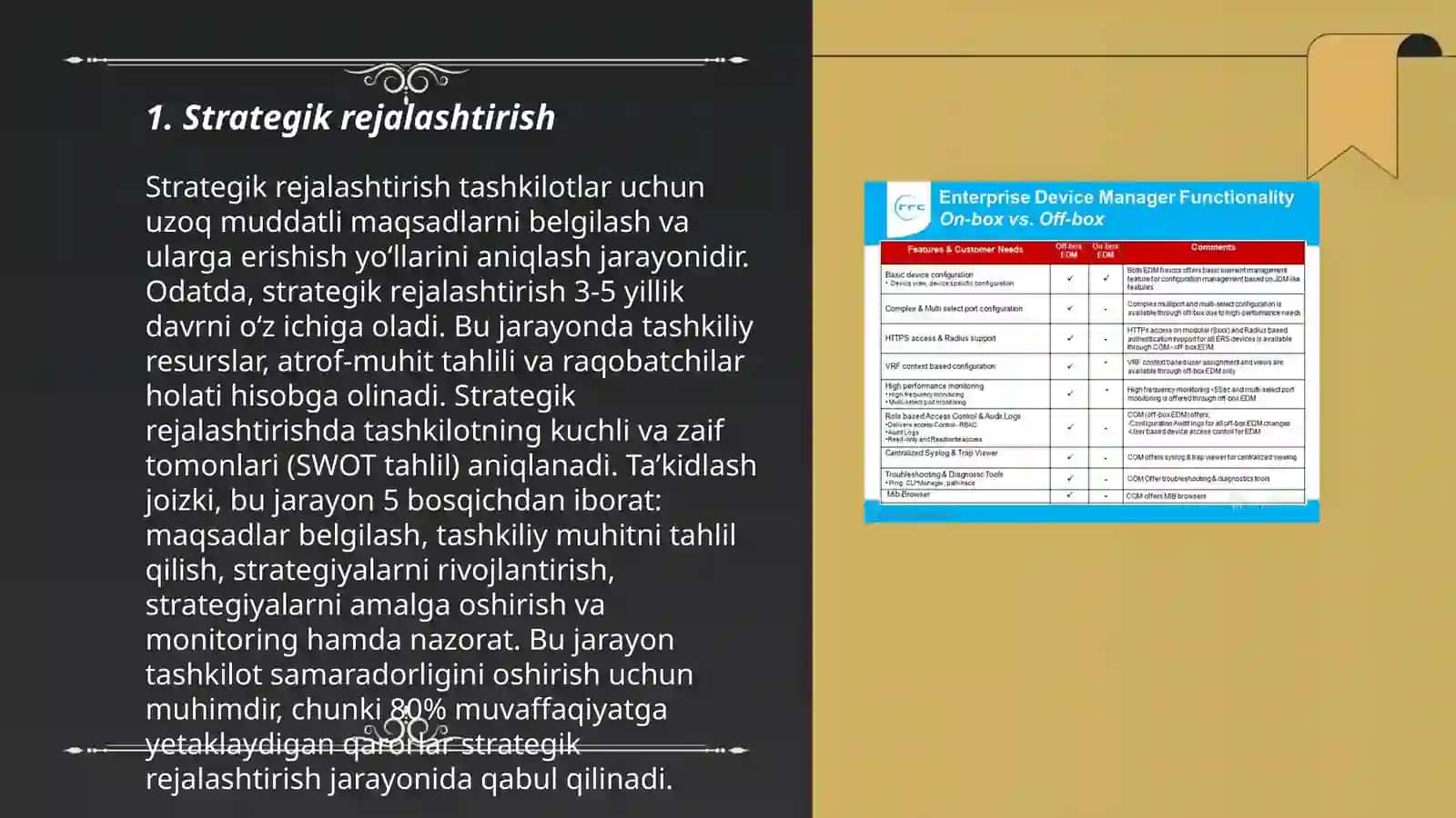 Strategik menejmentning besh vazifasi 3
