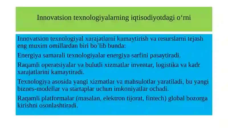 Innovatsion texnologiyalardan samarali foydalanish 3