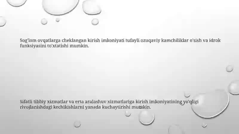 Ruhiy va jismoniy rivojlanishda orqada qolish sabablari 3