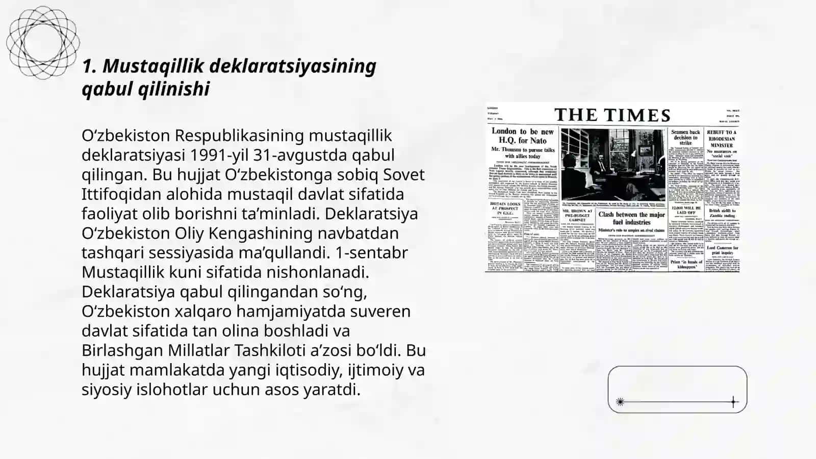 Mustaqil O'zbekiston Respublikasi tarixi 3
