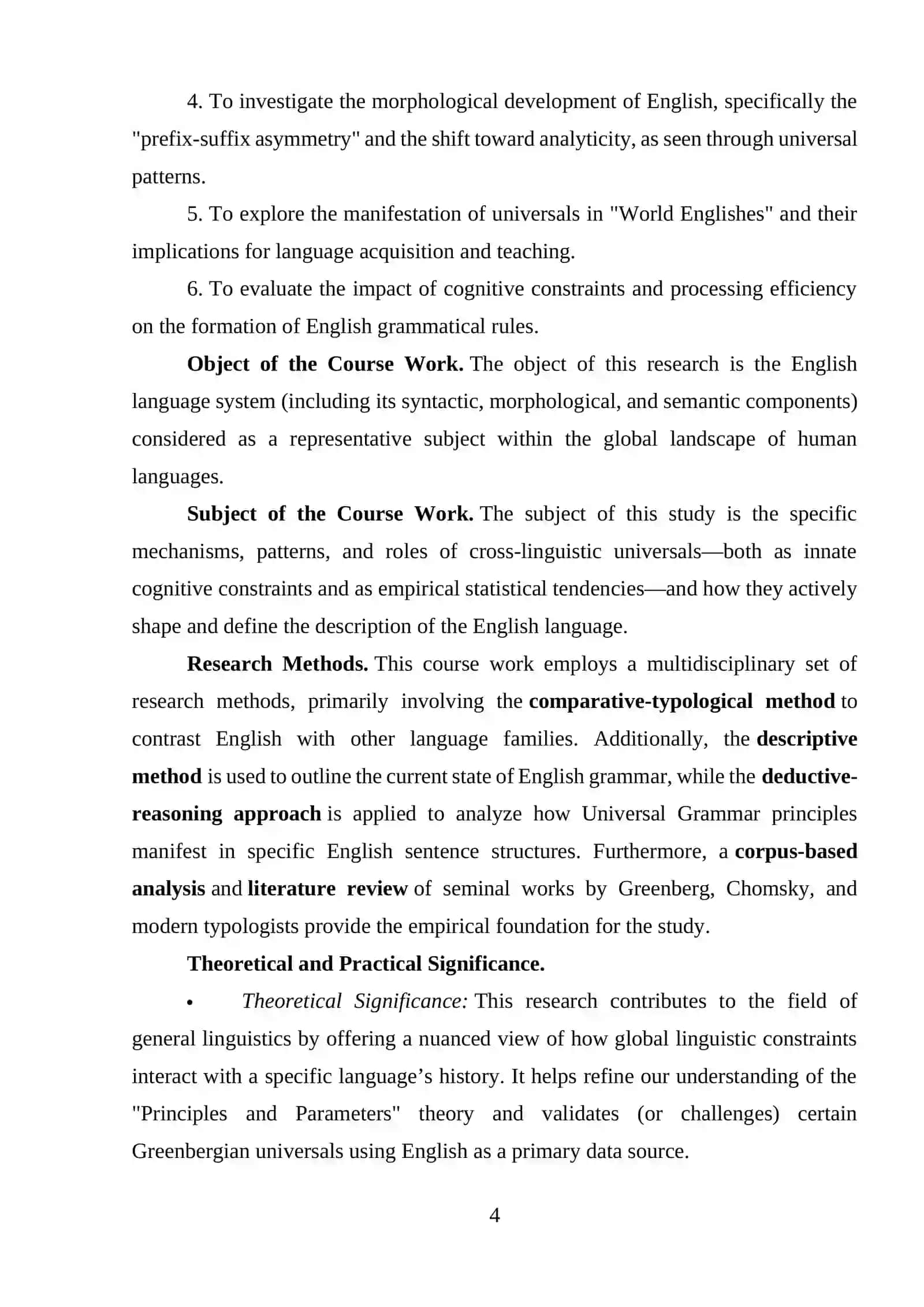 Cross-Linguistic Universals and Their Role in English Language Description 3