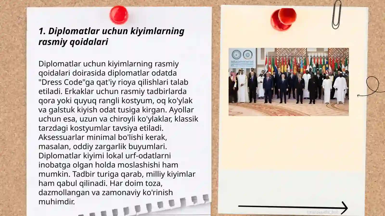 Diplomatik qabullar uchun kiyimlar 3