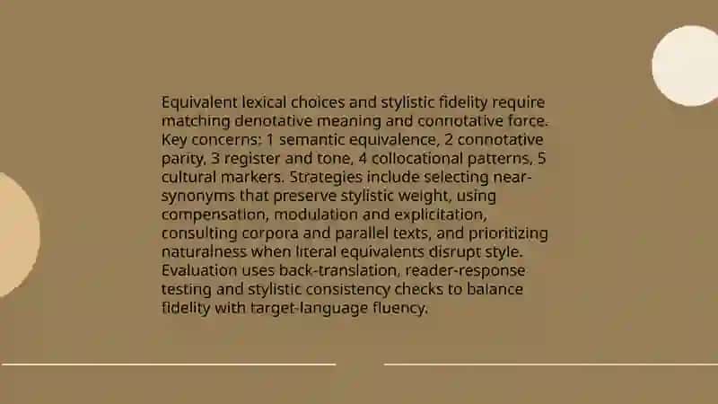 Lexical stylistics in translation 3