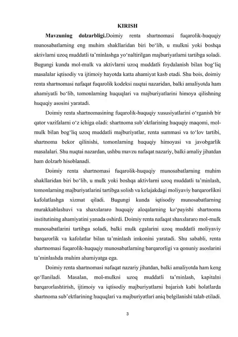 DOIMIY RENTA SHARTNOMASINING FUQAROLIK-HUQUQIY XUSUSIYATLARI 3