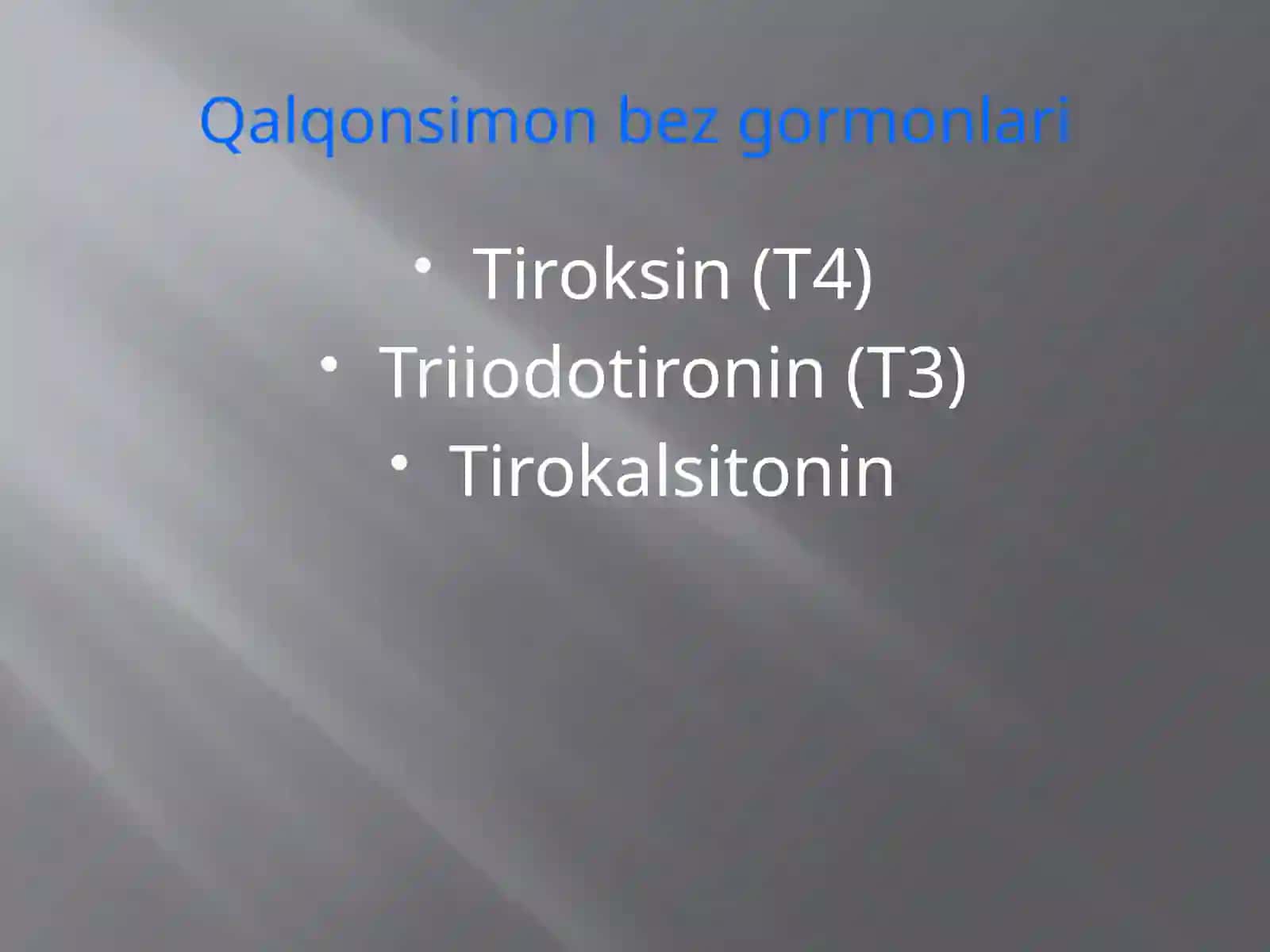 Tireoid garmonlar sintezi va biologik tasiri 3