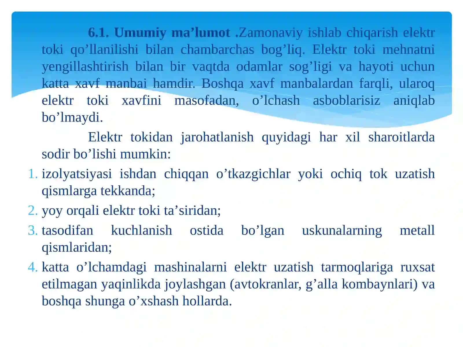 Elektr xavfsizlik asoslari 3