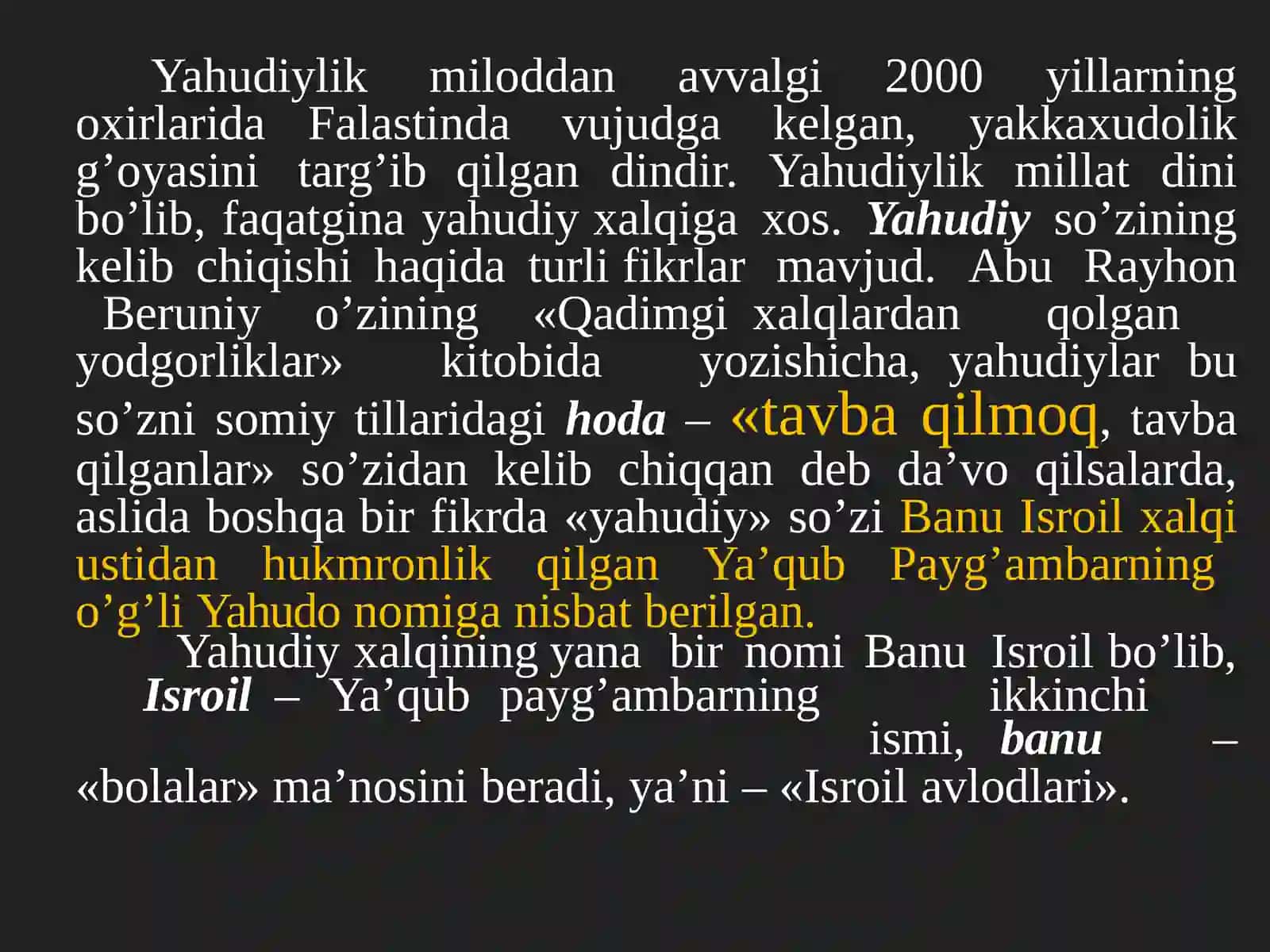 Milliy dinlar 3