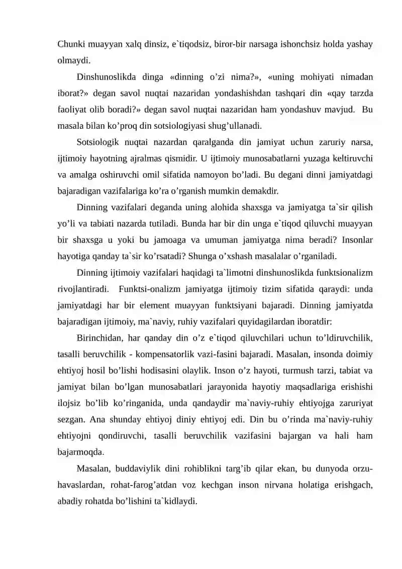 Dinshunoslik metodologiyasi 3