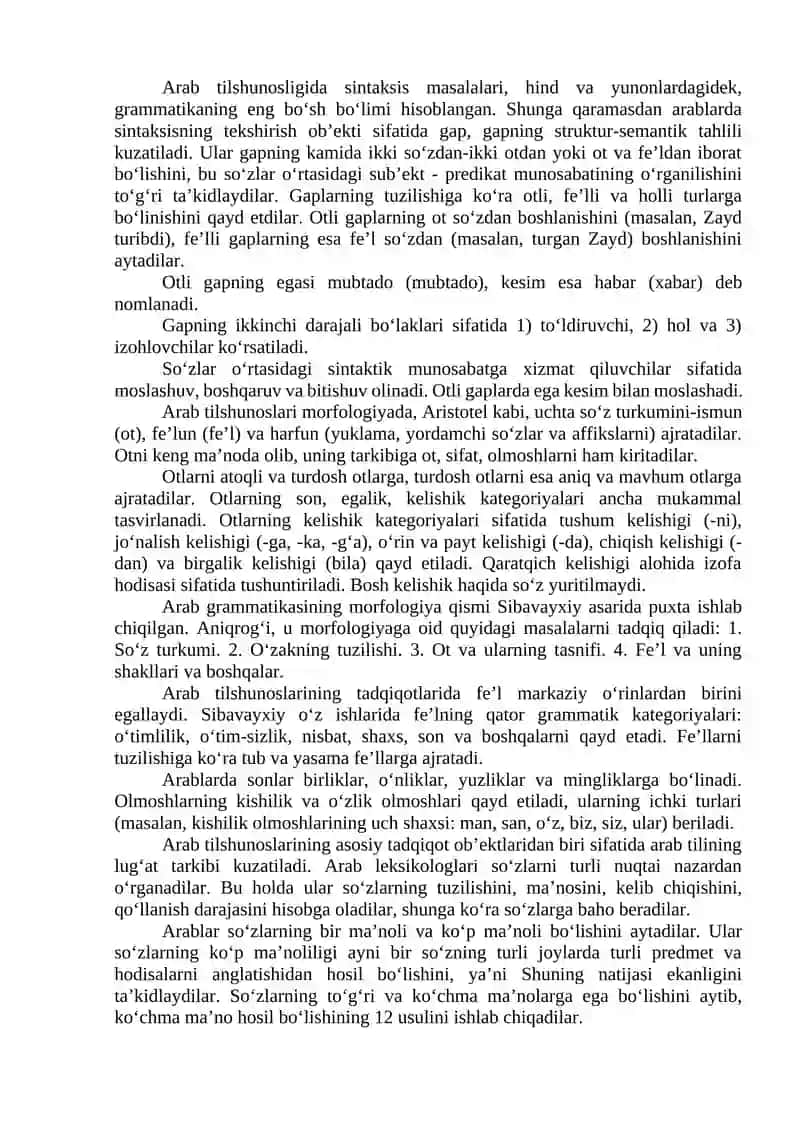 OʼRTA ASRLAR TILSHUNOSLIGI (ARAB, O’RTA OSIYO, YEVROPA, RUS TILSHUNOSLIGI) 3