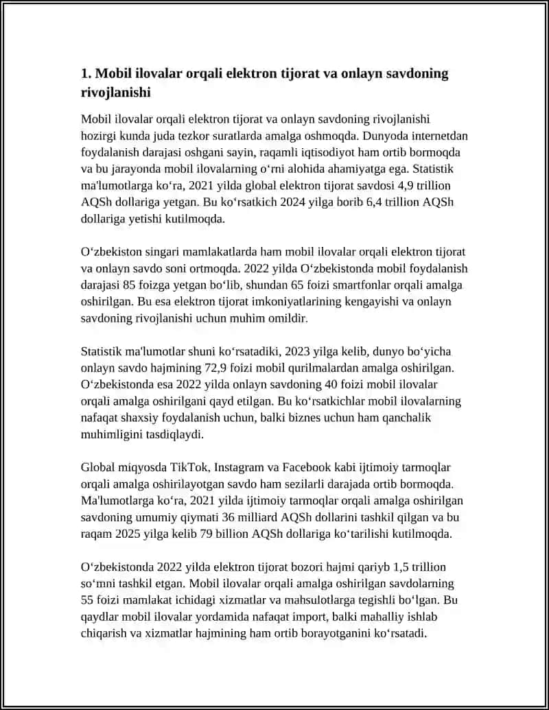 MOBIL ILOVALARNING IQTISODIYOTDAGI QÓLLANILISHI 3