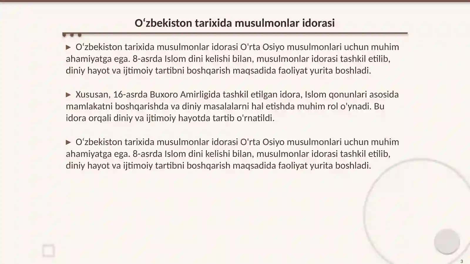 O‘zbekistonda musulmonlar idorasining tashkil etilishi tarixi va ahamiyati 3