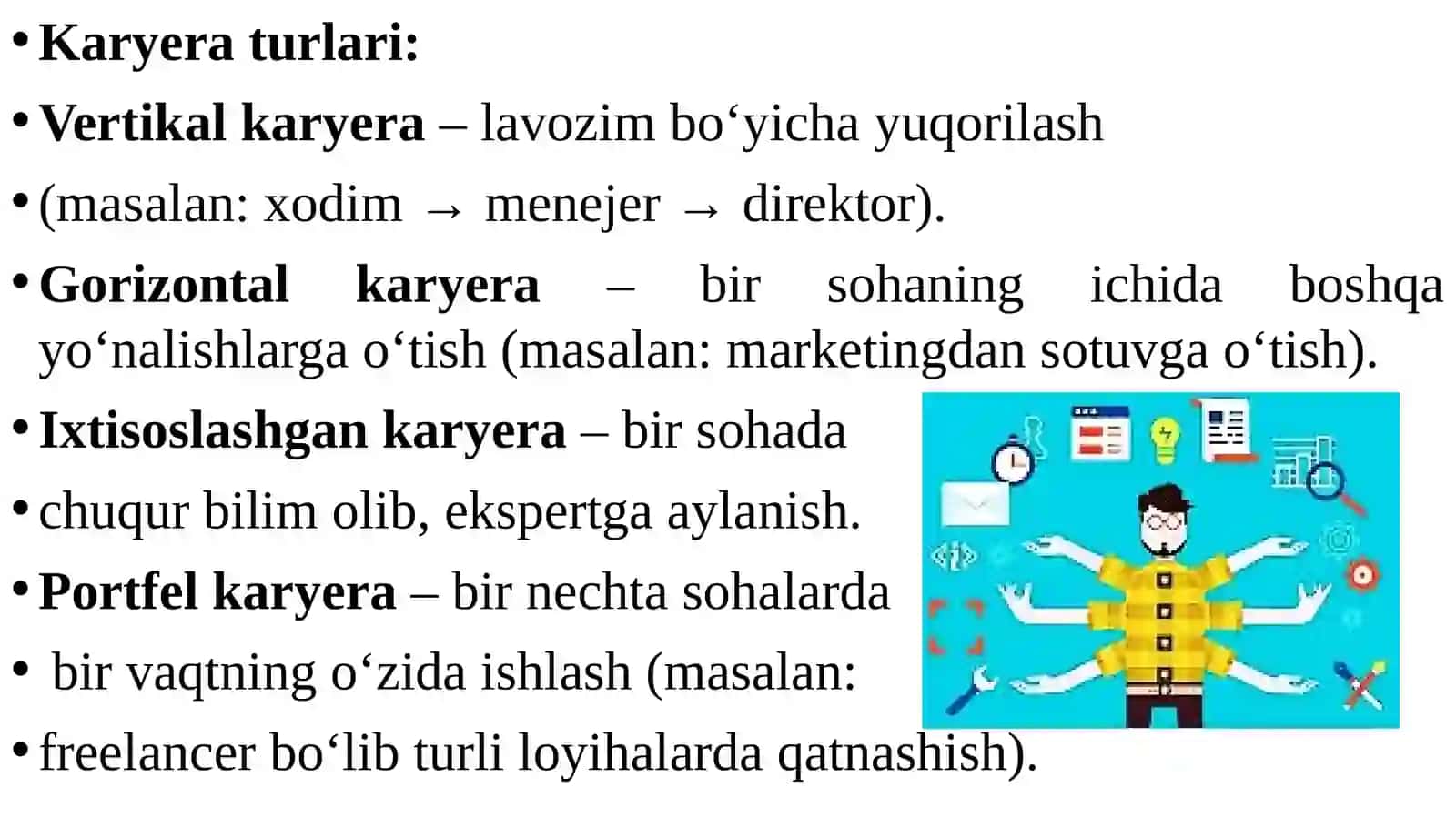 KARYERA. SHAXSNING KASB MAHORATIDAGI YUKSALISHI 3