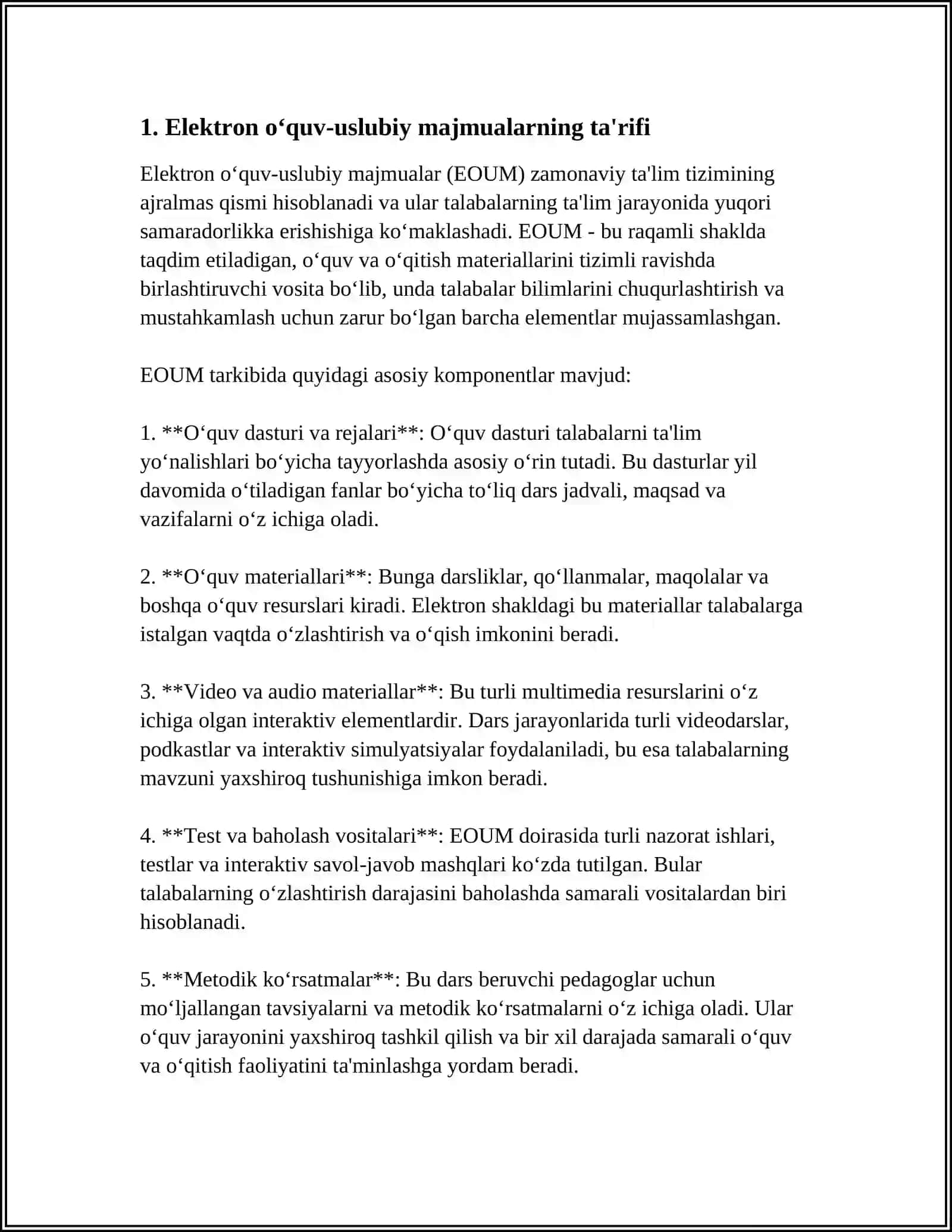 ELEKTRON OʻQUV-USLUBIY MAJMUALAR VA ULARDAN FOYDALANISH METODIKASI 3