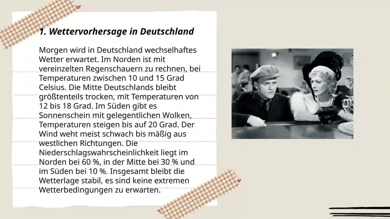 Mavzu: Wettervorhersage in Deutschland 3