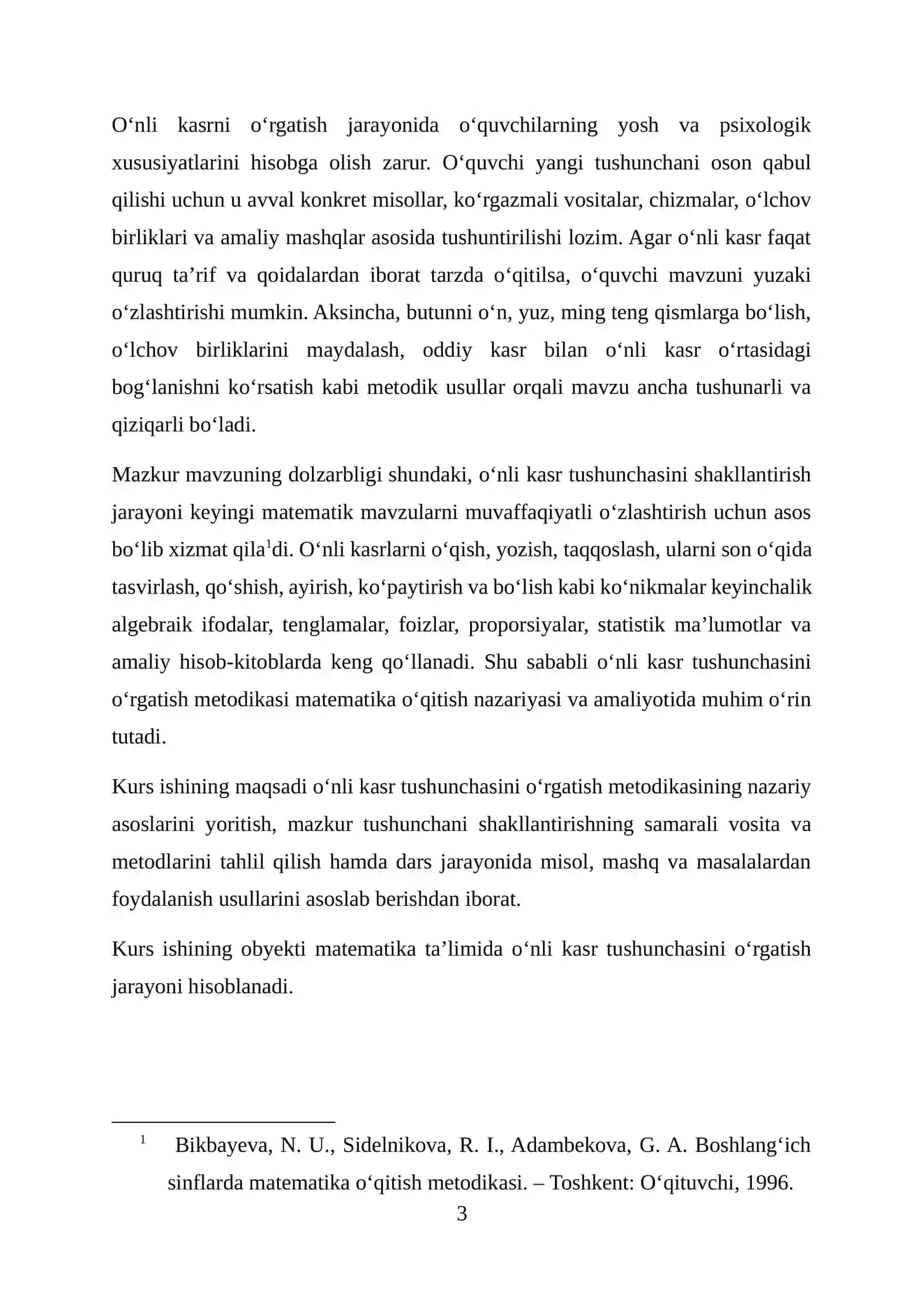 O‘NLI KASR TUSHUNCHASINI O‘RGATISH METODIKASI 3