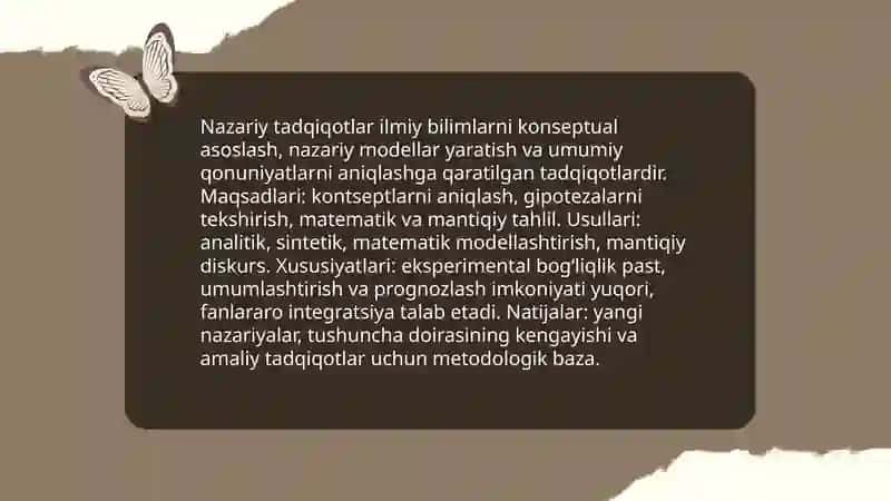 Ilmiy tadqiqot turlarini olib borishning asosiy turlari 3
