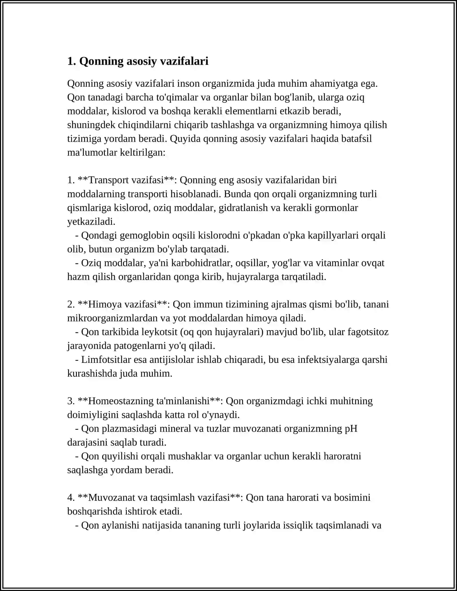 QONNING HOSIL BOʻLISHI, TARKIBIY QISMLARI VA VAZIFALARI 3
