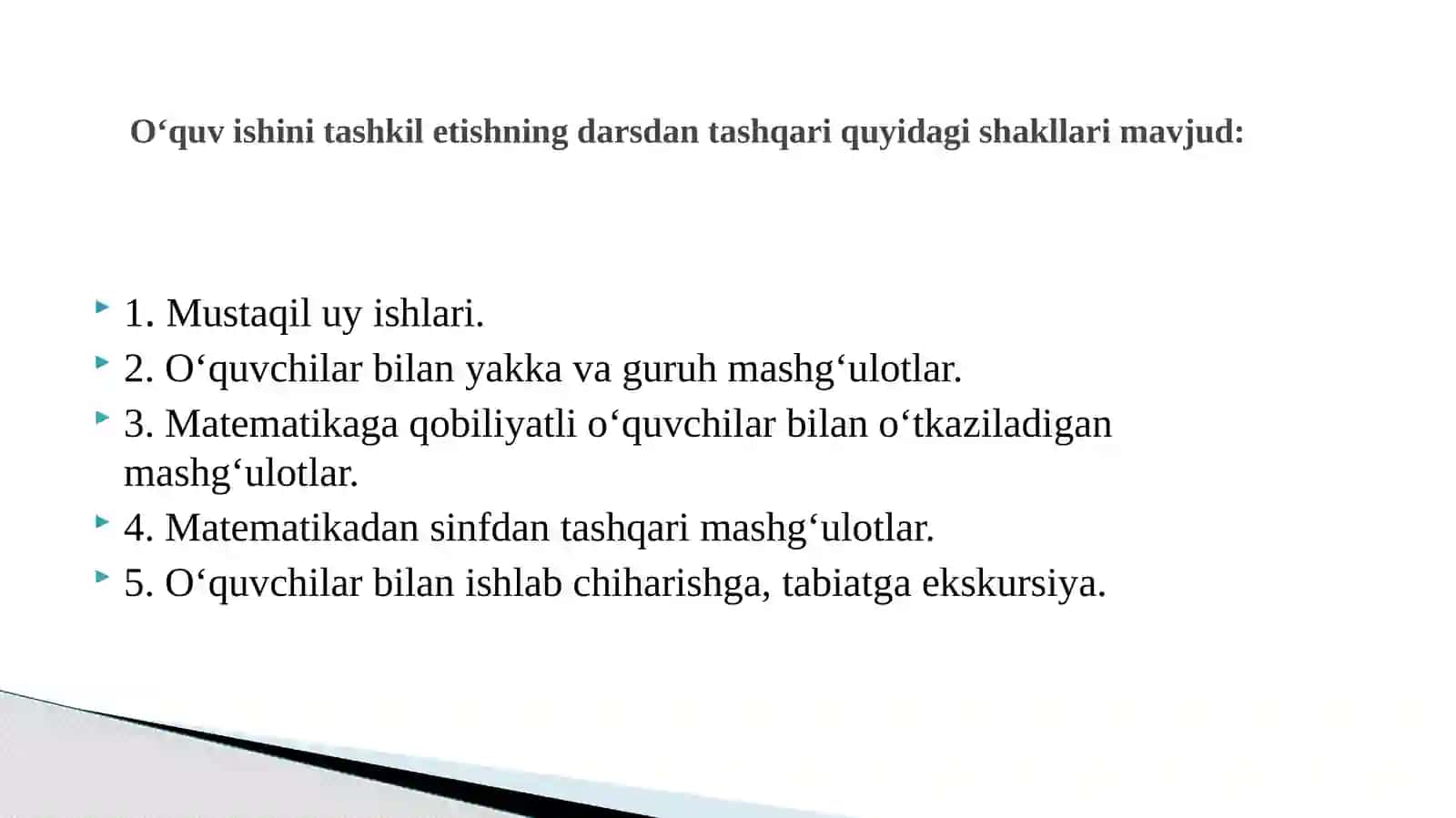 Ta’limning darsdan tashqari yordamchi shakllari 3